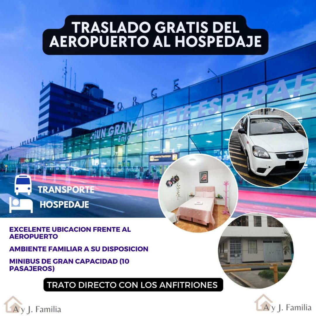 Right Across From The Airport - Free Shuttle - A Y J Familia Leilighet Lima Eksteriør bilde